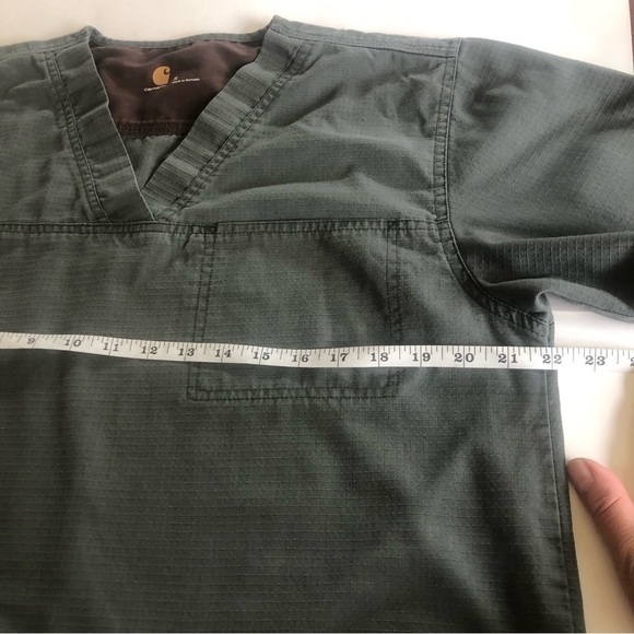 Carhartt Medical Mens Ripstop Multi-Pocket Short Sleeves Scrub Top Size S - Picture 10 of 13